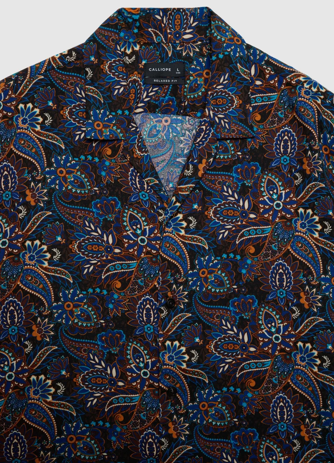 Calliope chemise bowling homme manches courtes paisley