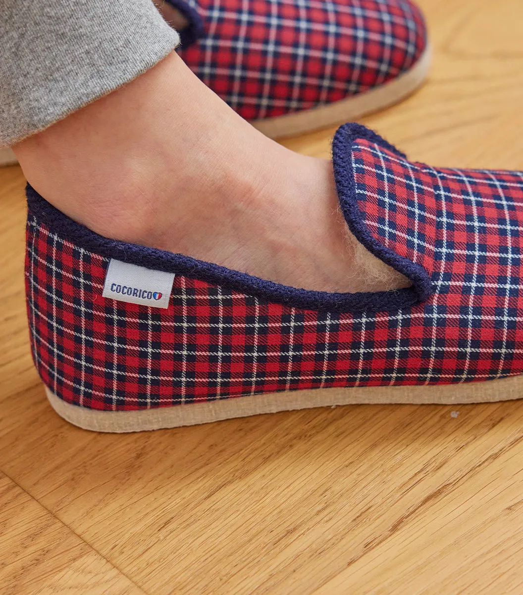 Cocorico Charentaises Femme Tartan feutre laine