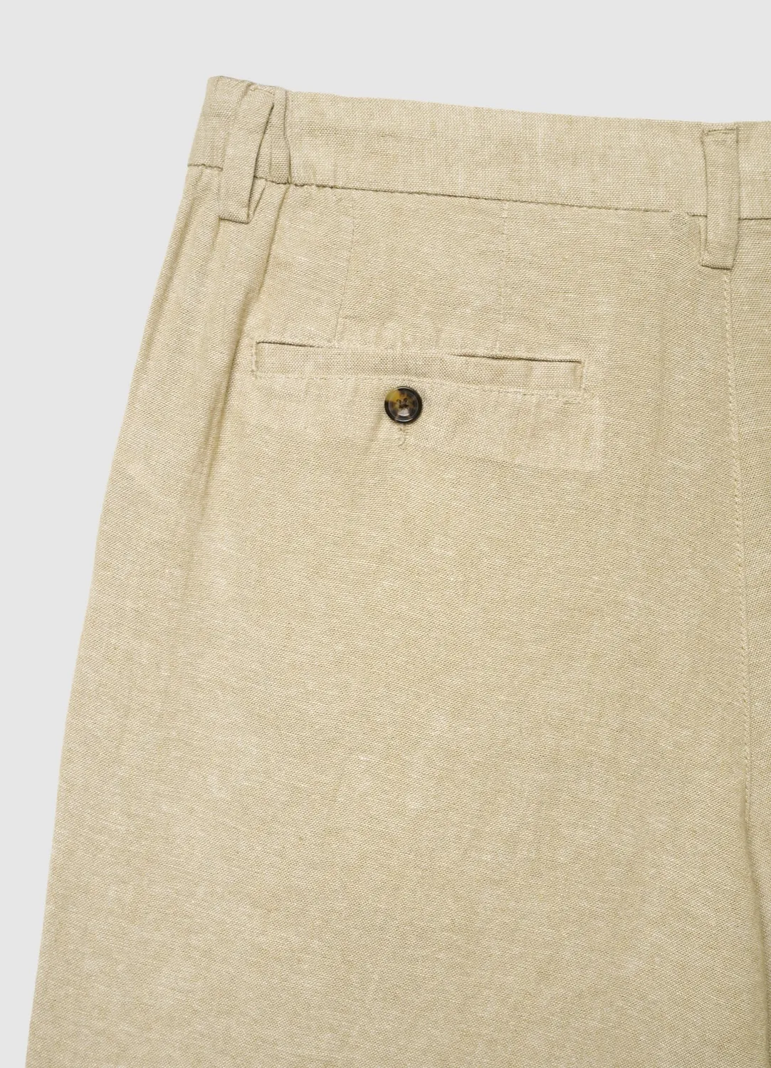 Calliope bermuda homme mélange lin regular uni