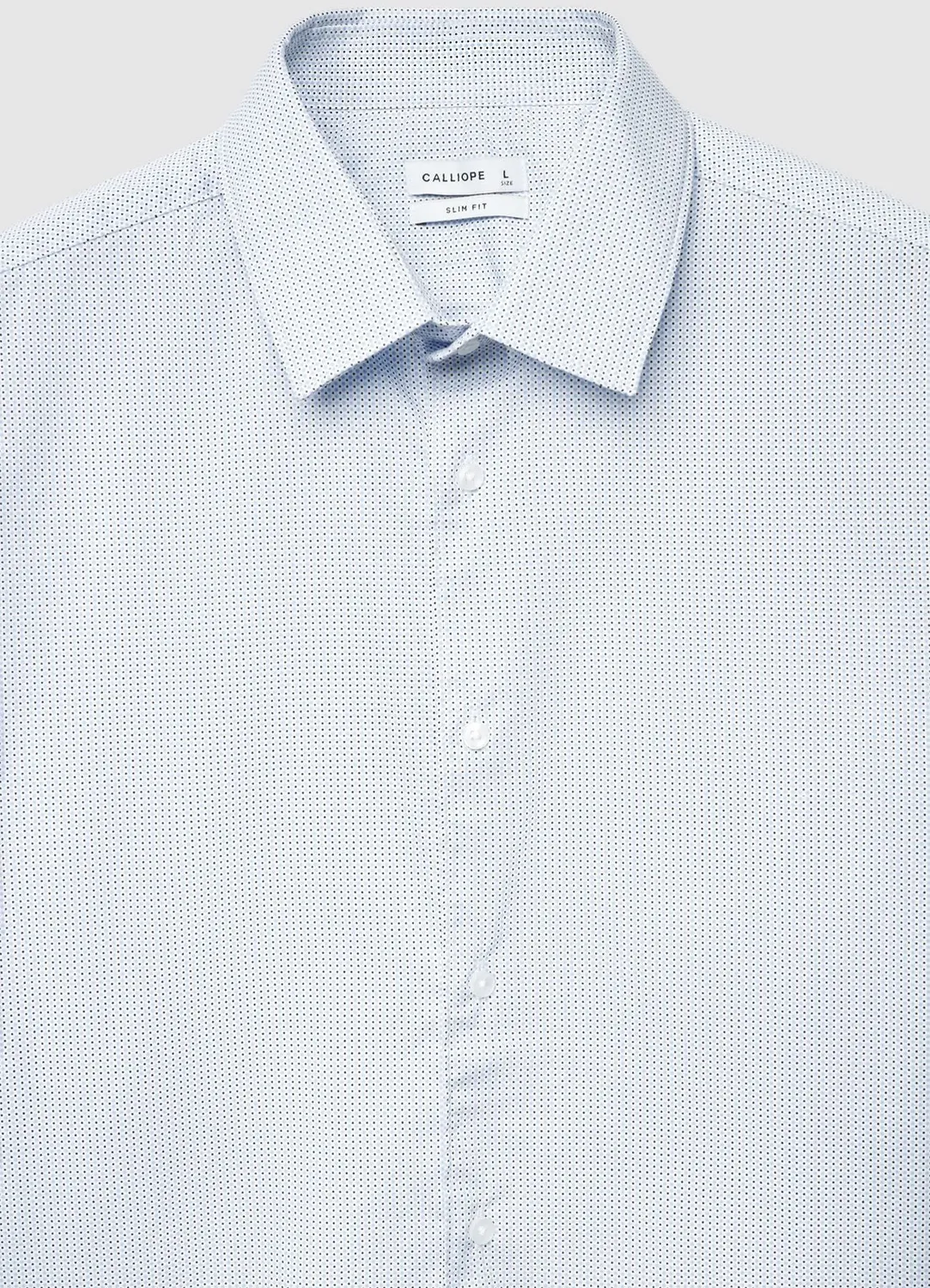 Calliope chemise homme micro-motifs slim manches longues