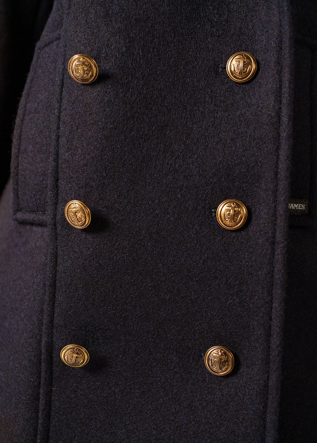 Saint James Voilure caban laine navy femme