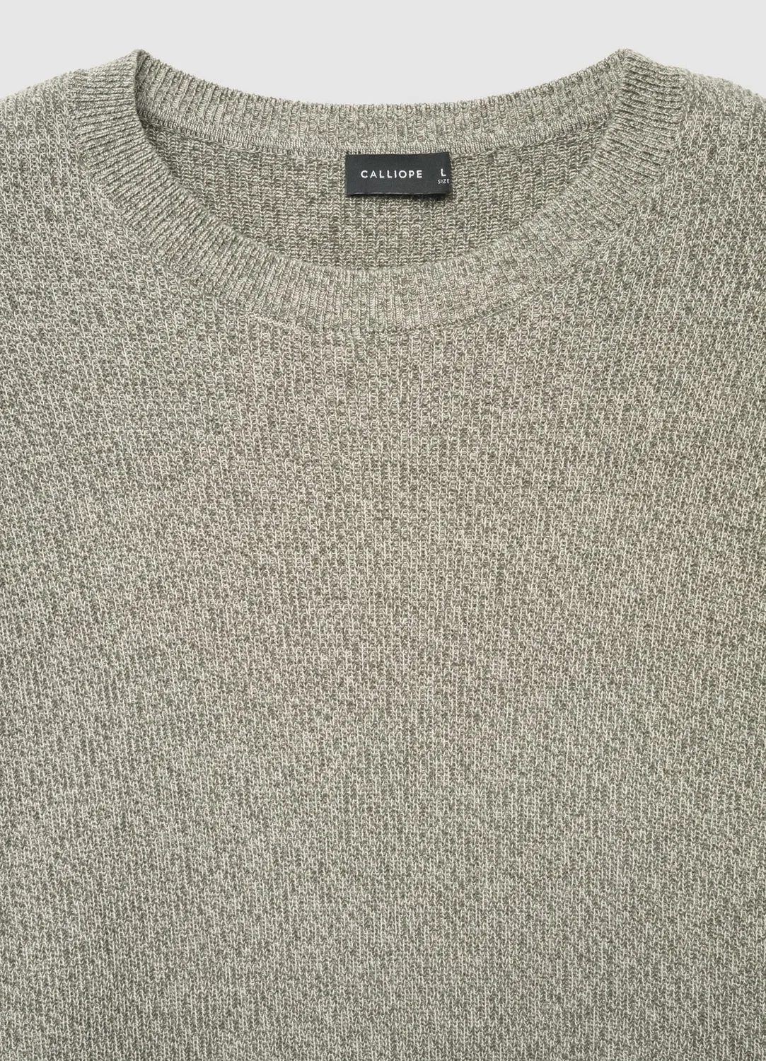 Calliope pull homme col rond uni manches longues