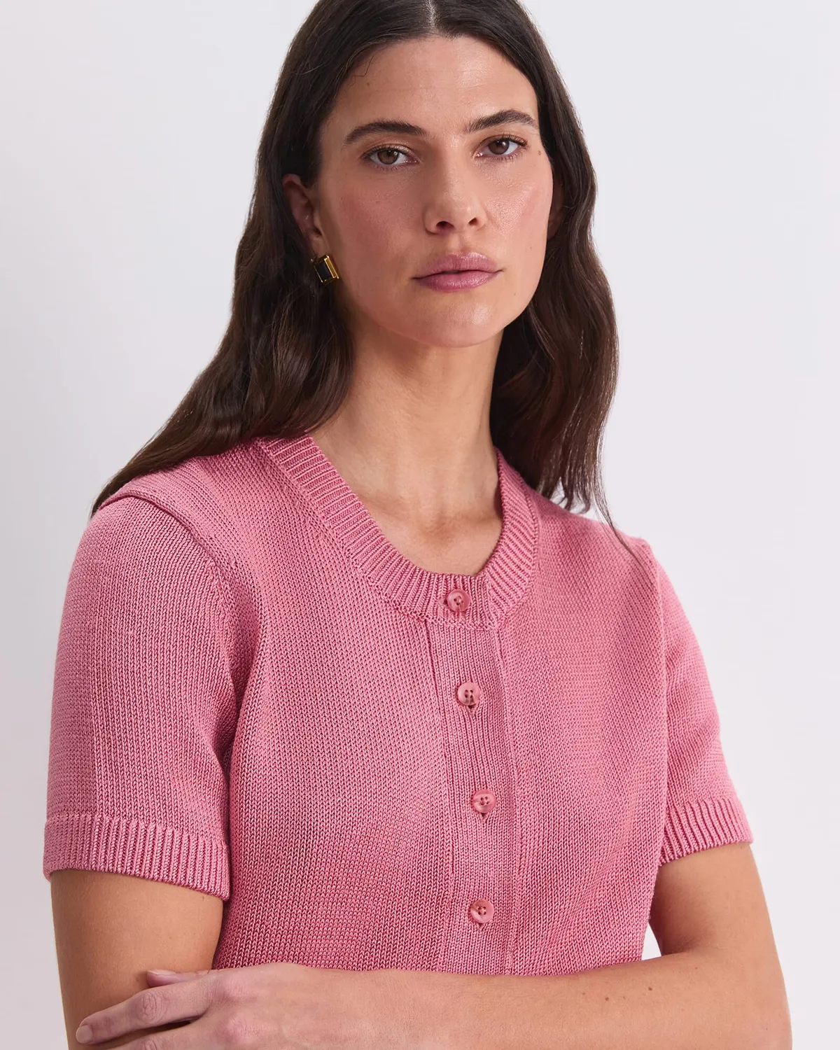 Sportscraft Linen Blend cardigan femme lin manches courtes