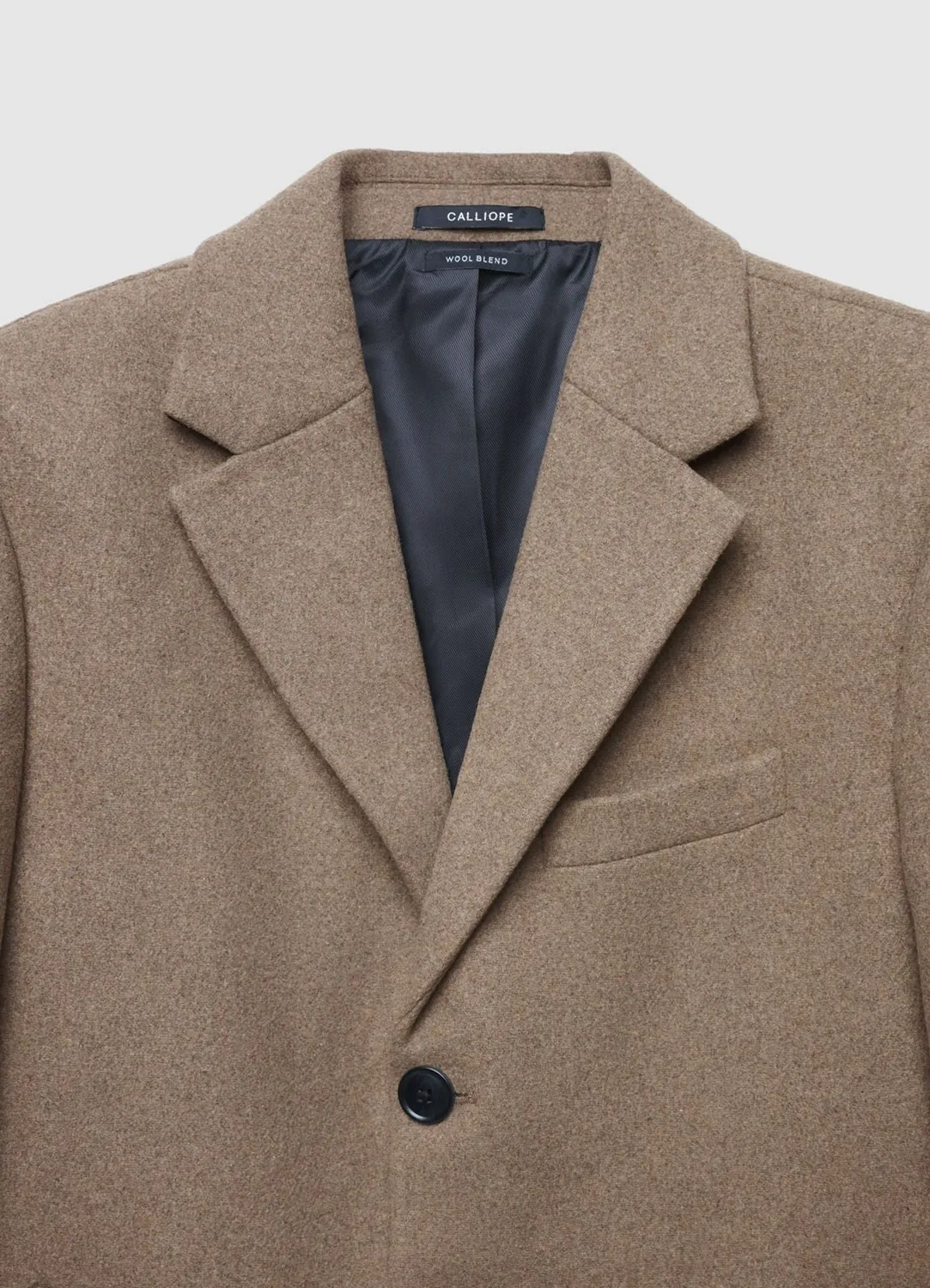 Calliope manteau monopetto homme trois boutons uni