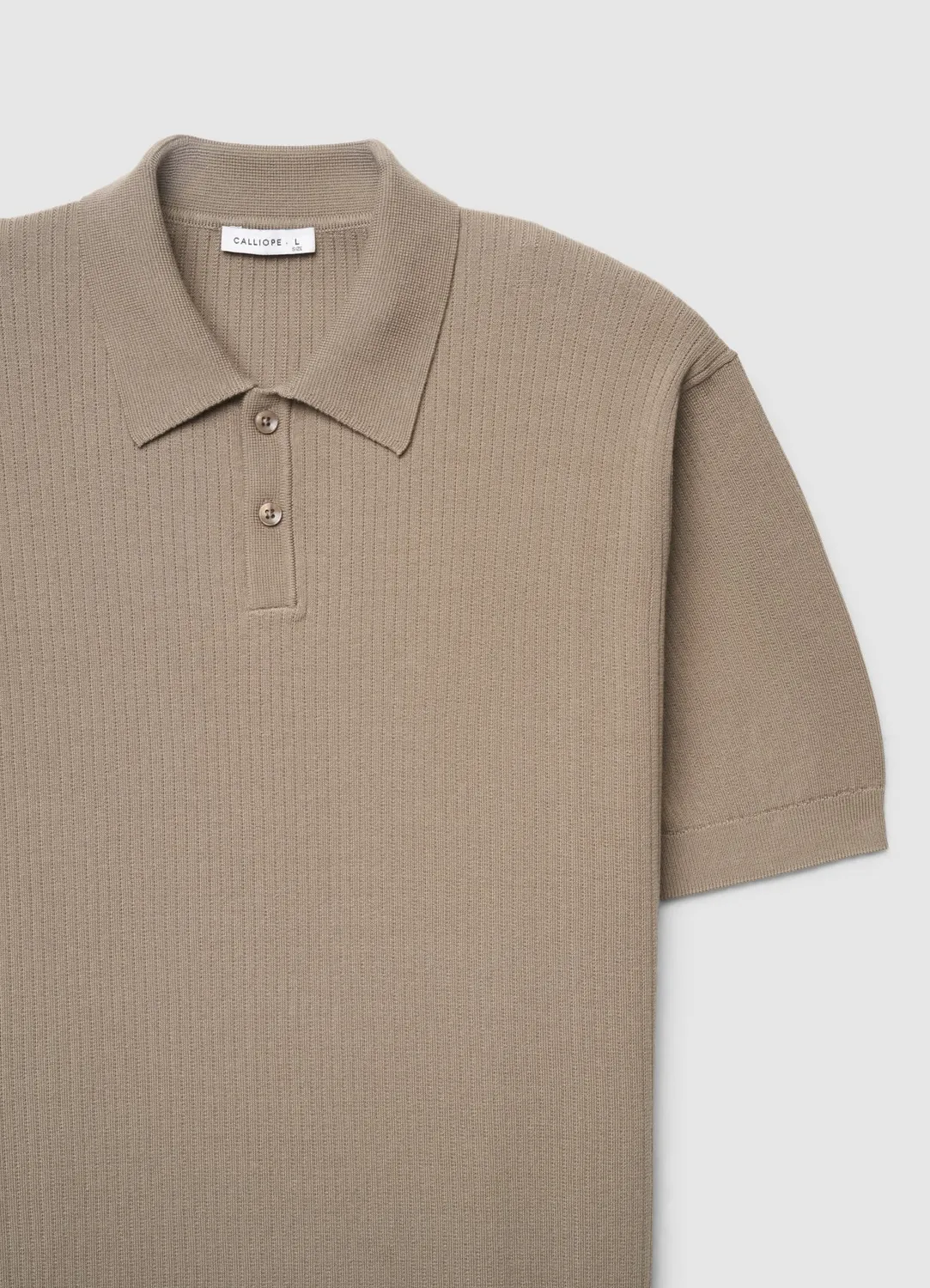 Calliope Polo côtelé homme manches courtes