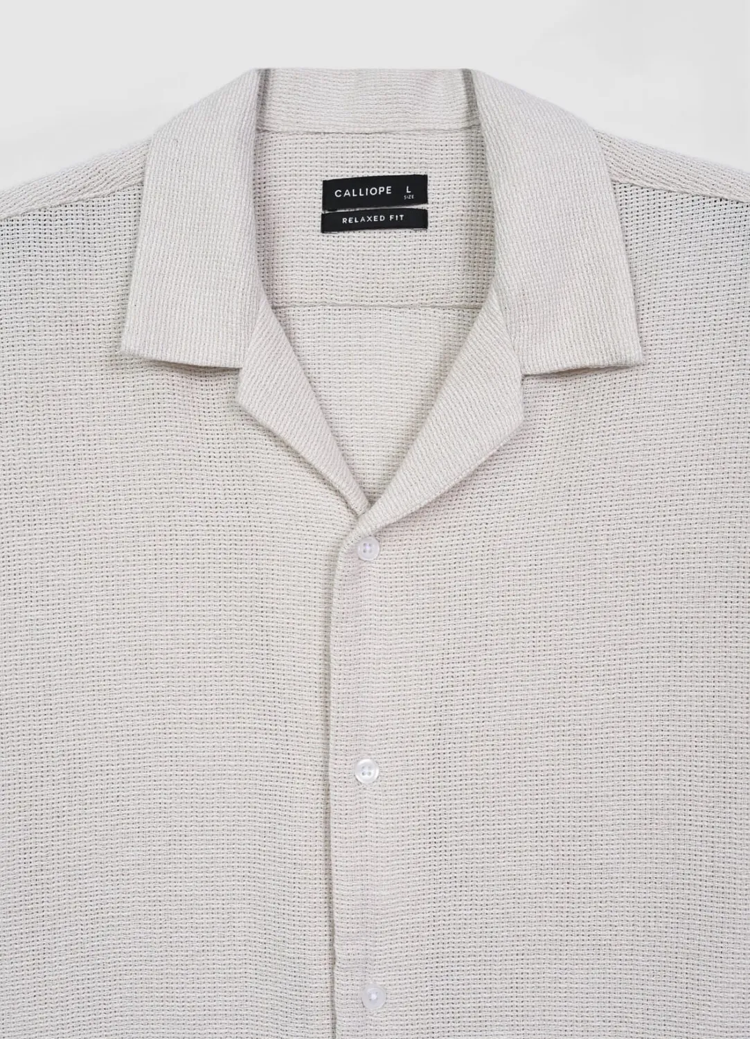 Calliope chemise bowling homme manches courtes coton uni
