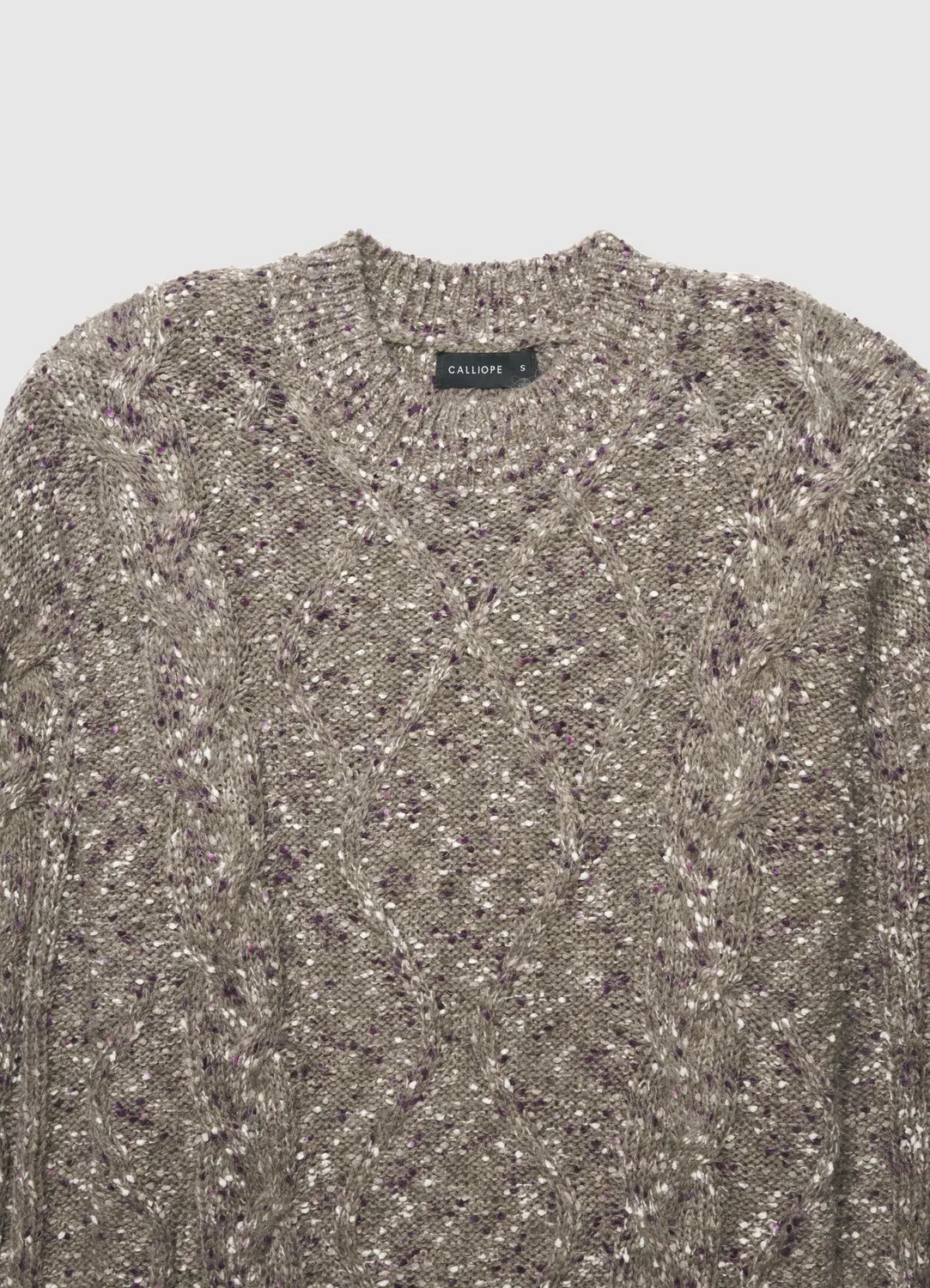 Calliope pull torsadé tresses femme col rond