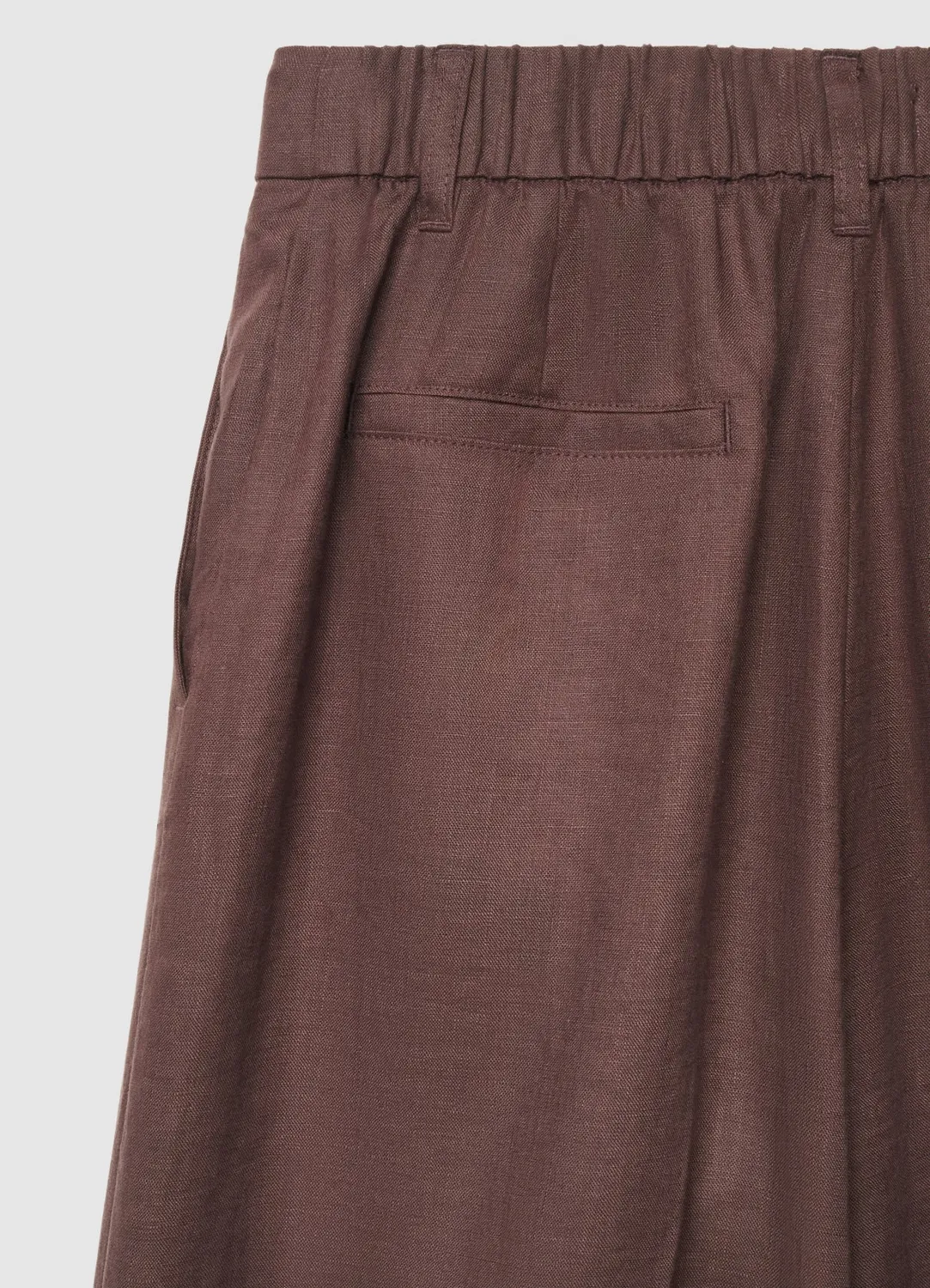 Calliope pantalon palazzo lin femme taille haute uni