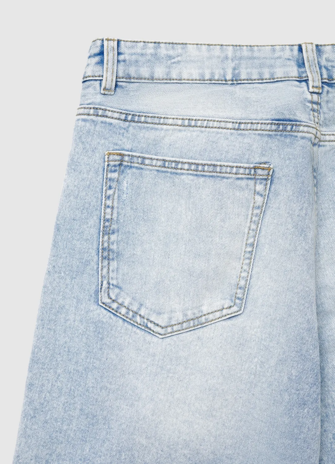 Calliope short jean déchiré homme ourlet revers