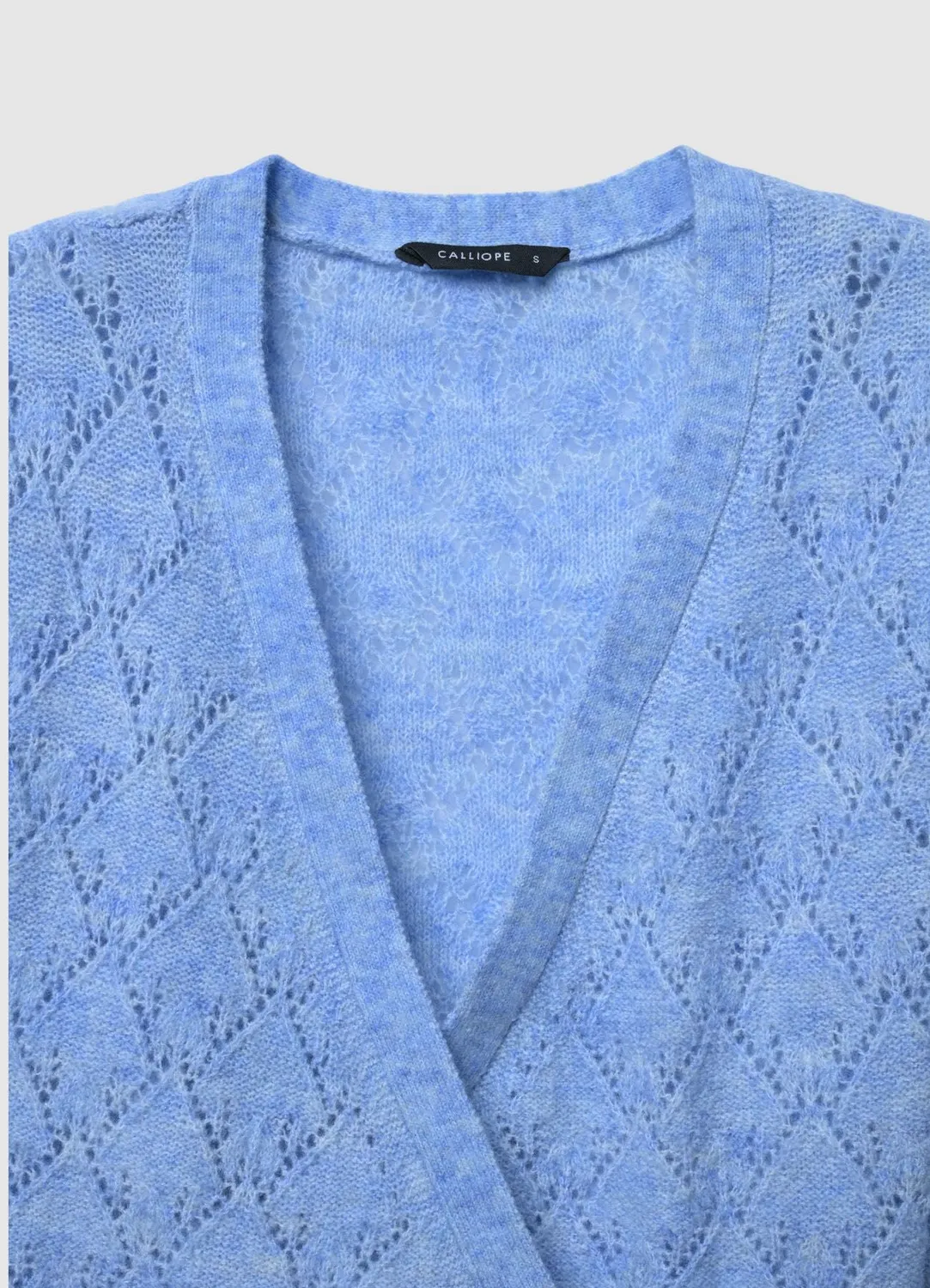 Calliope pull col V ajouré à nœud femme