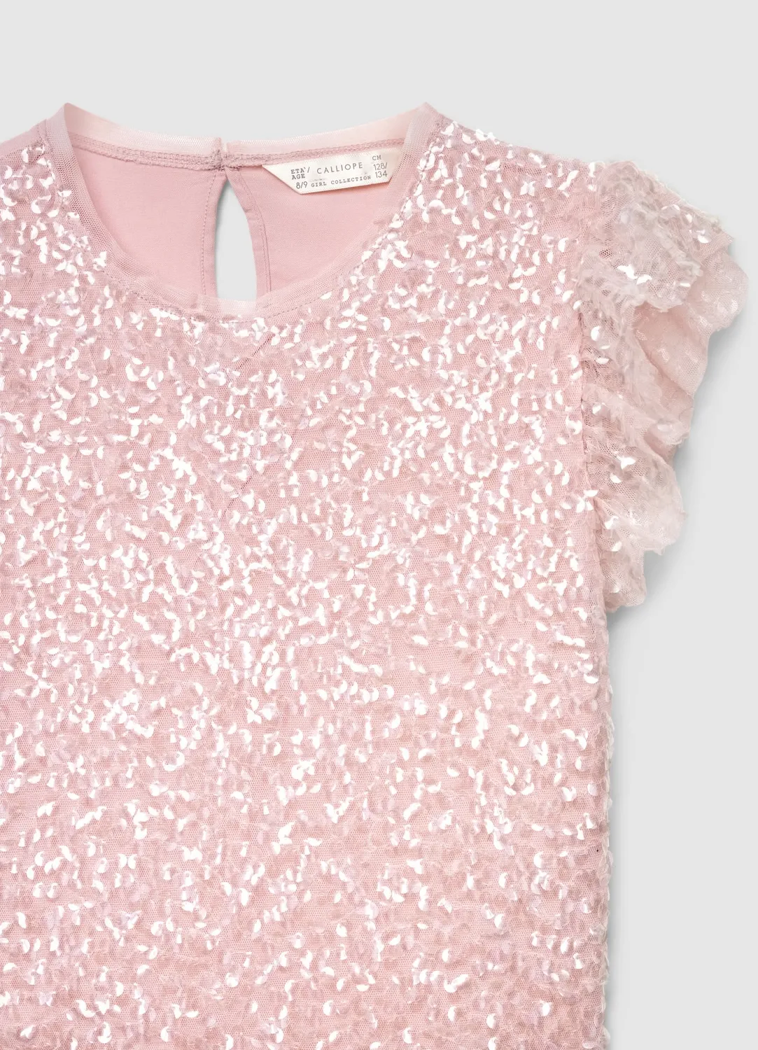 Calliope blouse fille tulle à paillettes