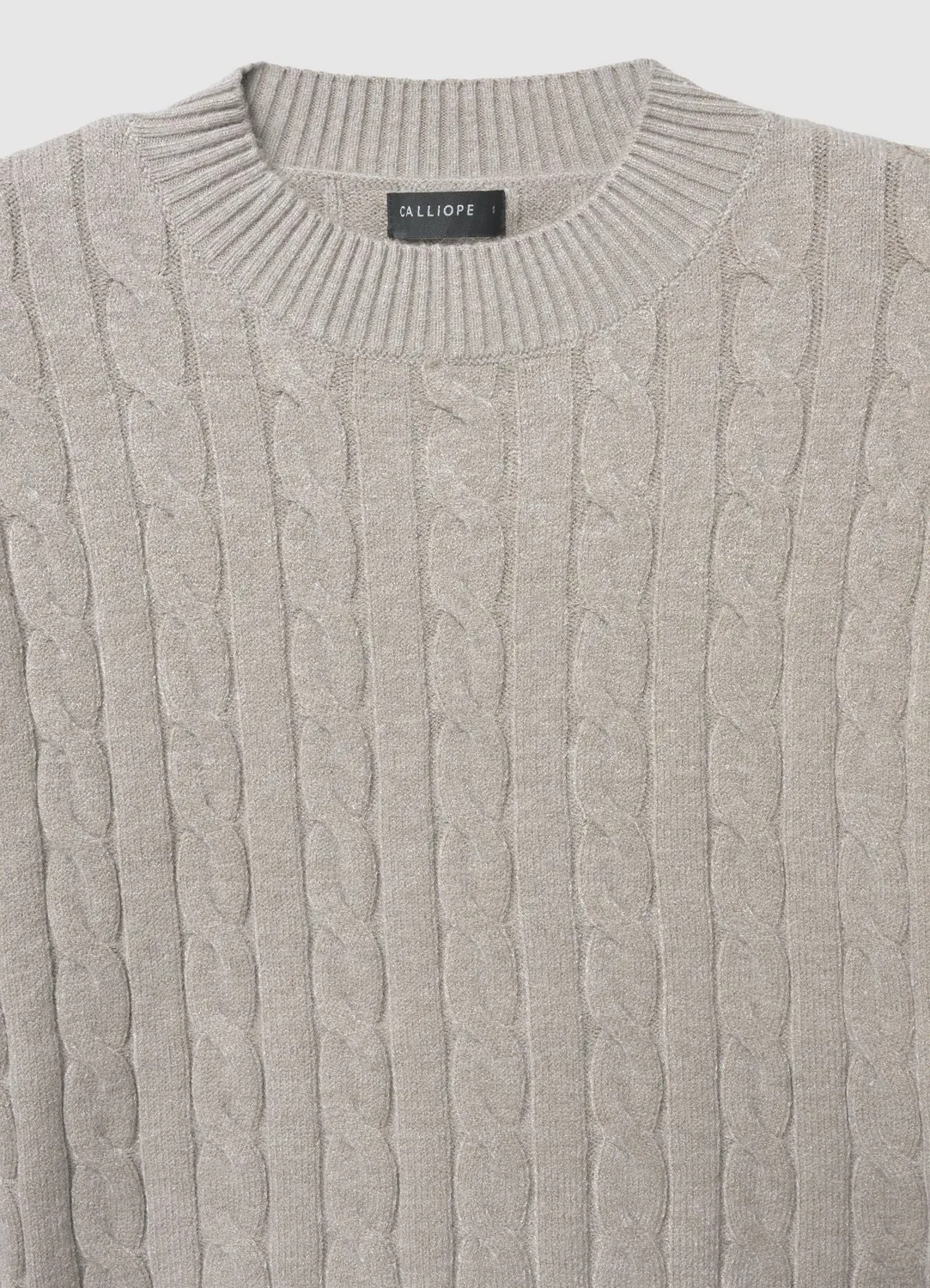 Calliope pull crop torsadé manches longues femme