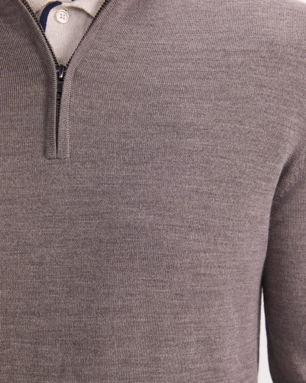 SportsCraft Merino Quarter Zip 208127 pull homme laine