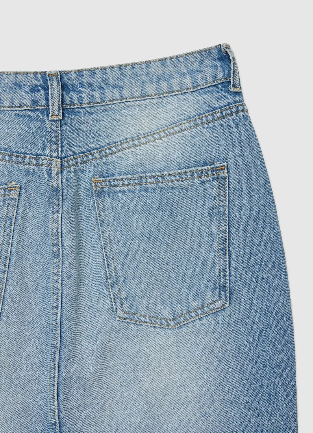 Calliope Jupe Longuette Denim Femme Fente Coupe Regular