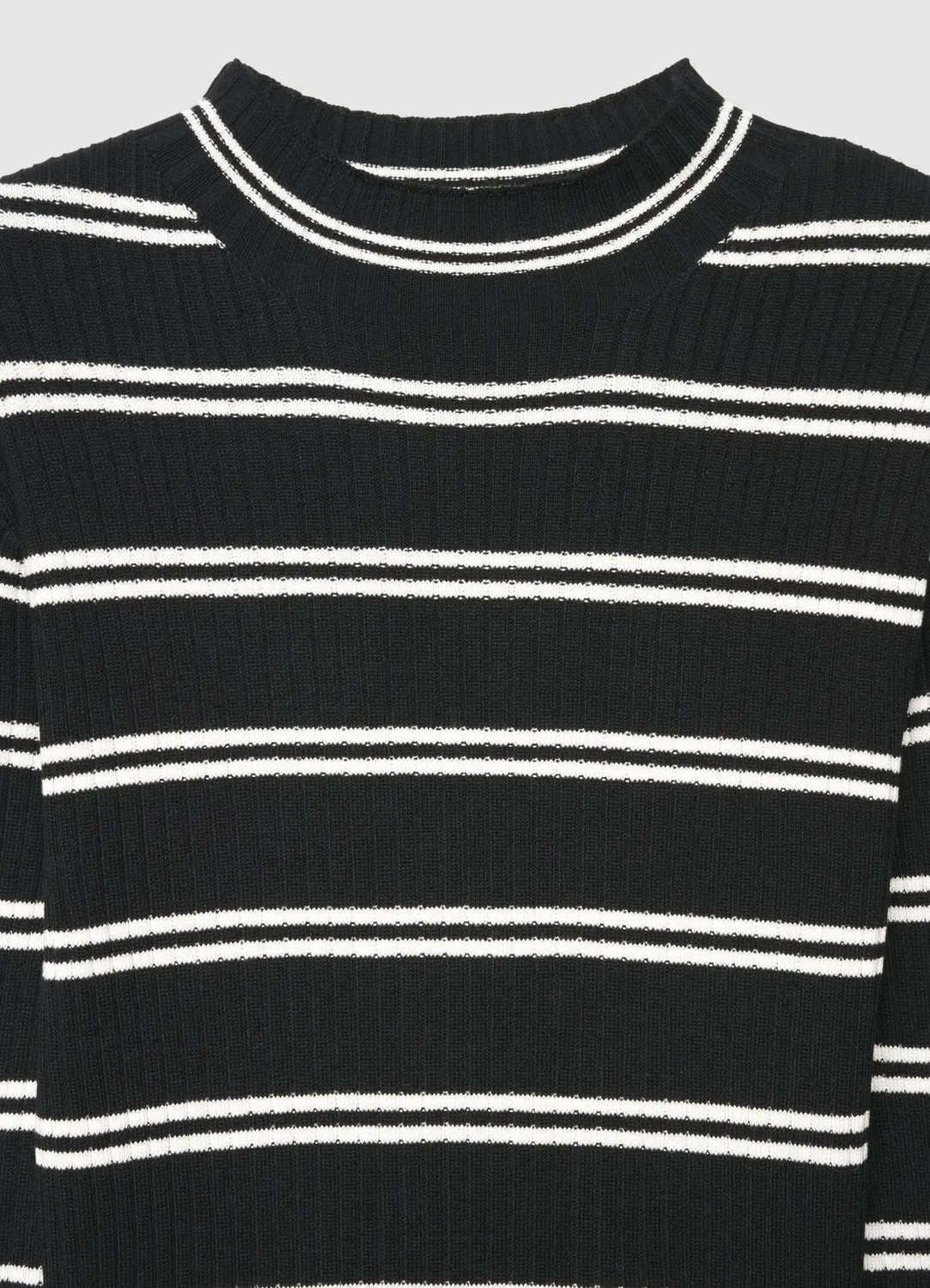 Calliope t-shirt rayé femme col haut manches longues