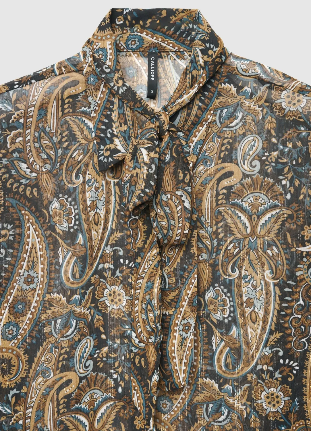 Calliope chemise paisley femme S col lavallière