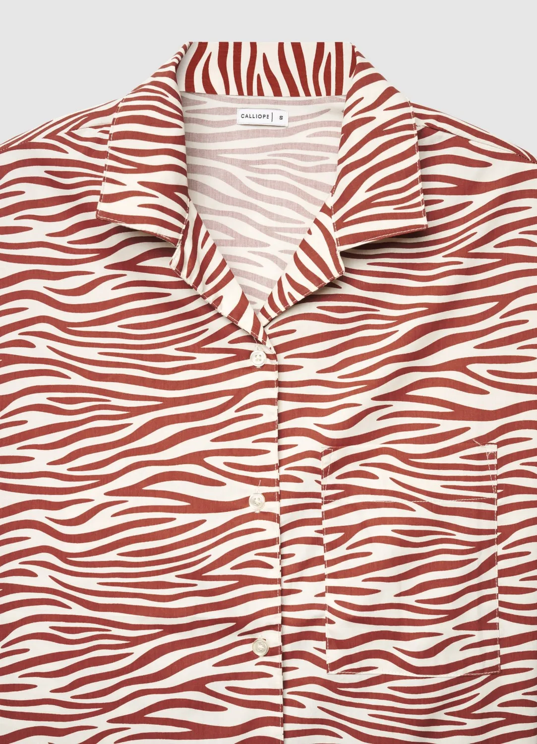 Calliope chemise pyjama femme imprimé zèbre
