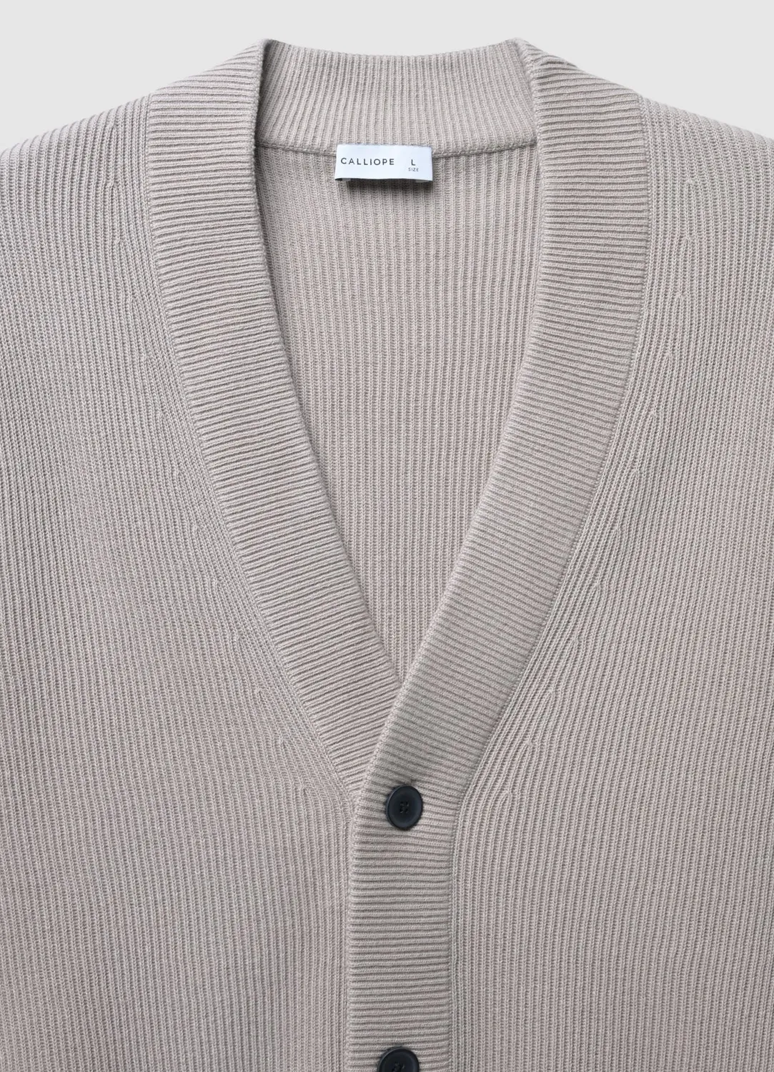 Calliope Cardigan homme boutons côtelé col V