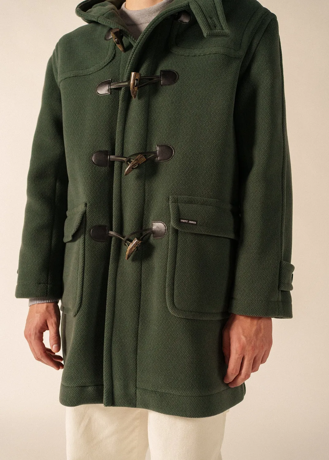 Saint James Saturne duffle-coat végétal laine