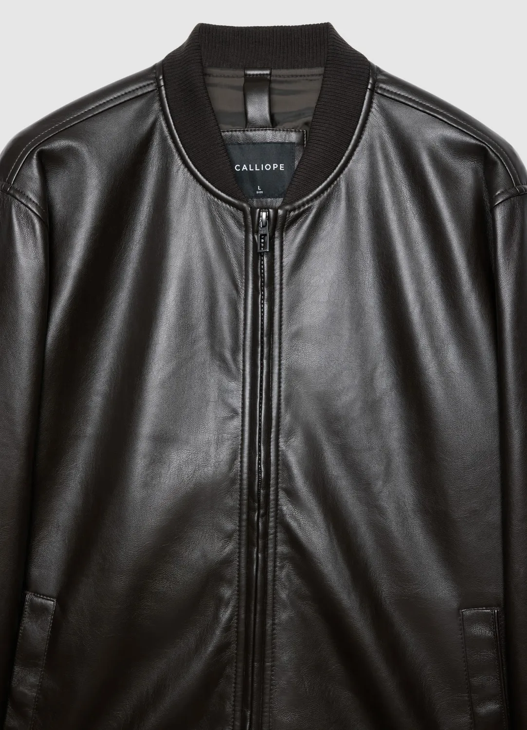 Calliope bomber zip homme uni bord-cotes