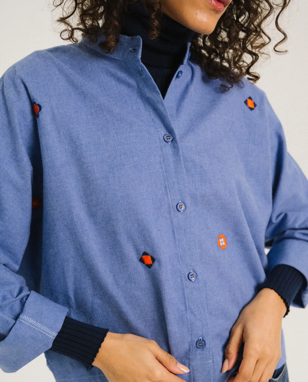 Tinsels Francisco chemise Autumn flanelle brodée