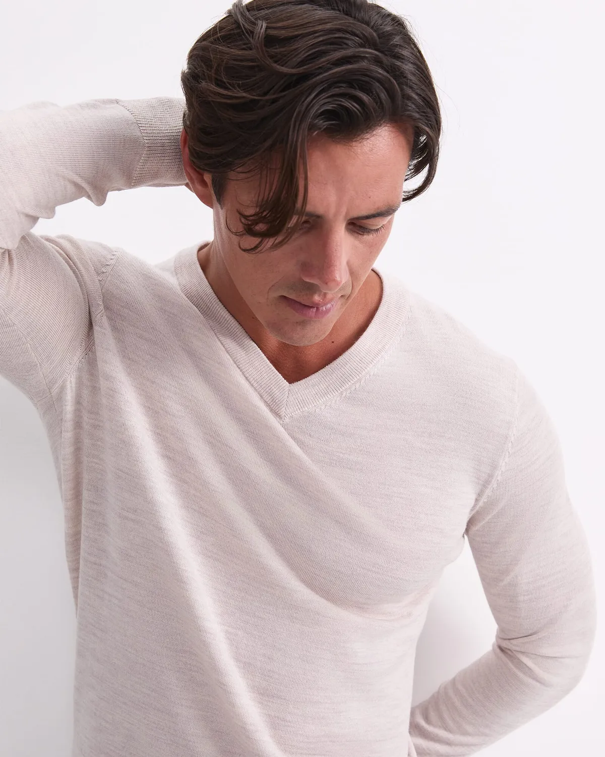 Sportscraft Merino pull homme col V laine mérinos