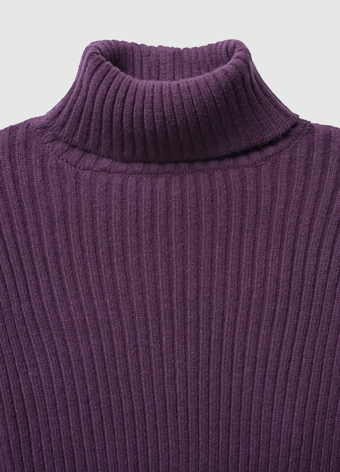 Calliope pull col montant femme côtes manches longues