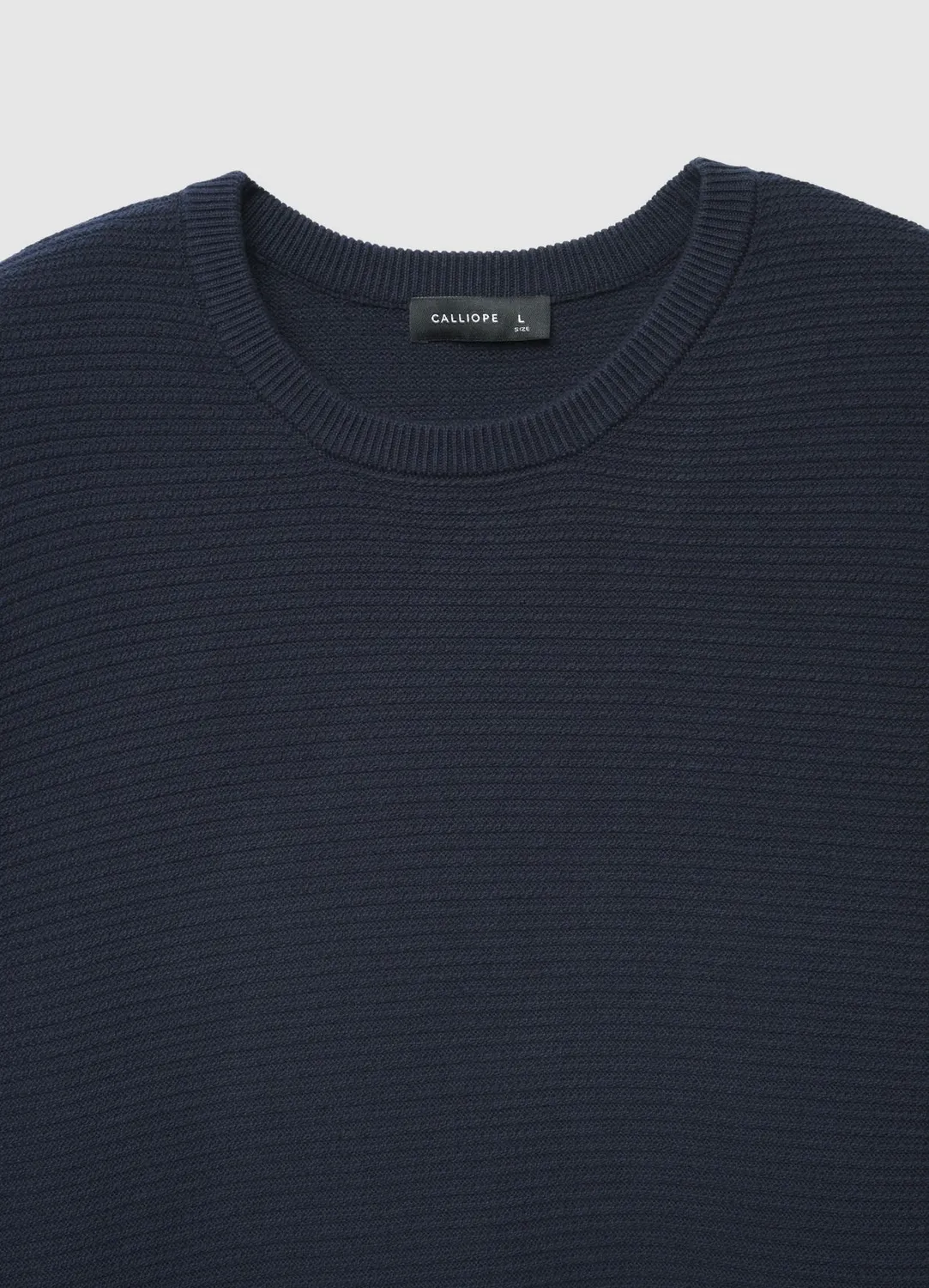 Calliope pull col rond homme côtelé manches longues