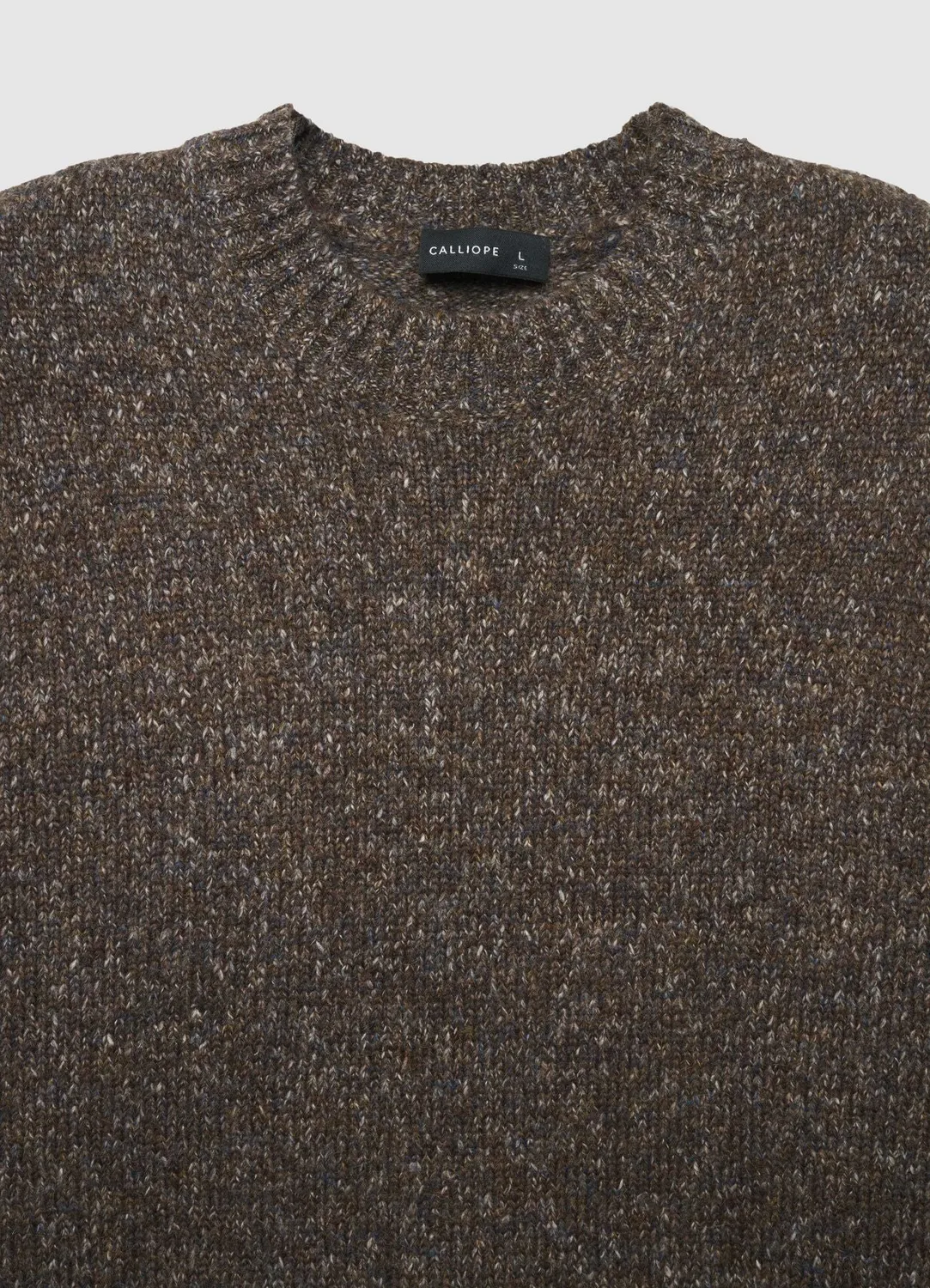 Calliope pull col rond homme maille chinée