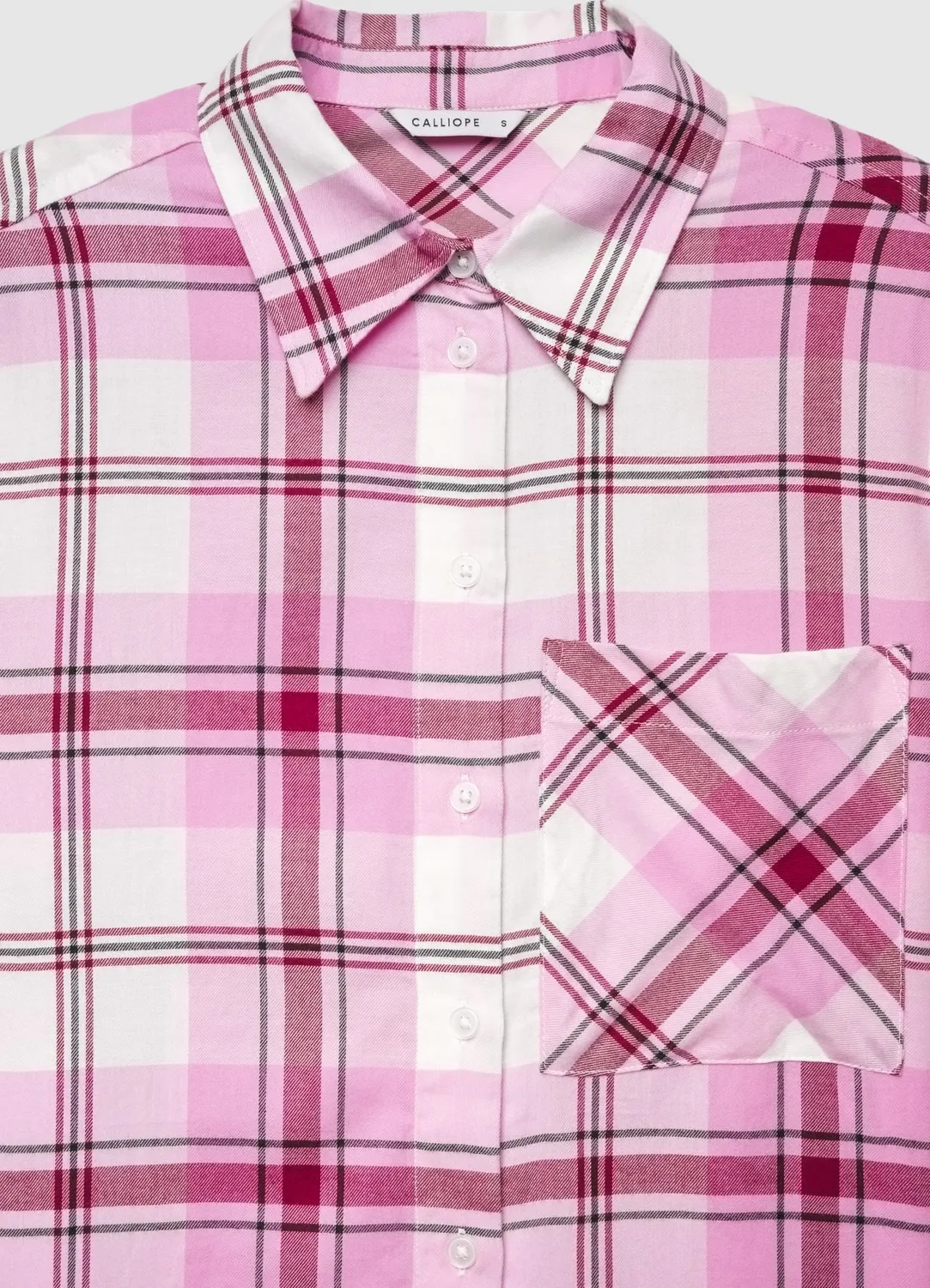 Calliope Chemise femme à carreaux manches longues regular