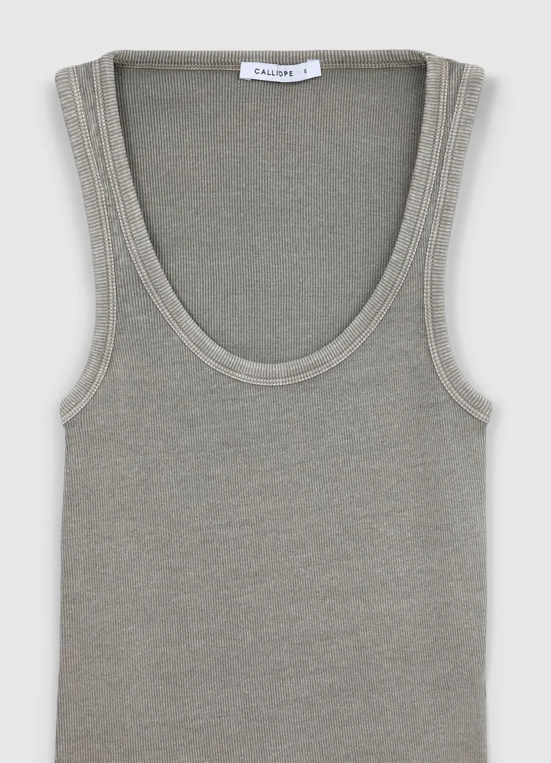 Calliope top côtelé femme col large coton