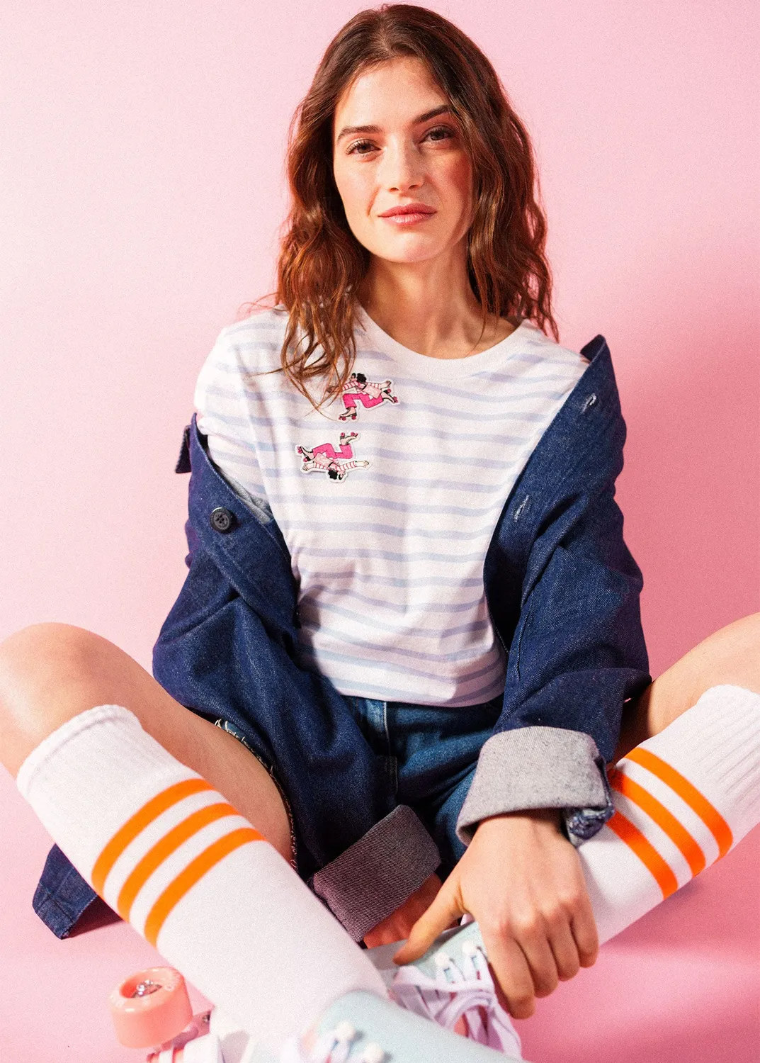 Saint James écusson thermocollant femme roller multico