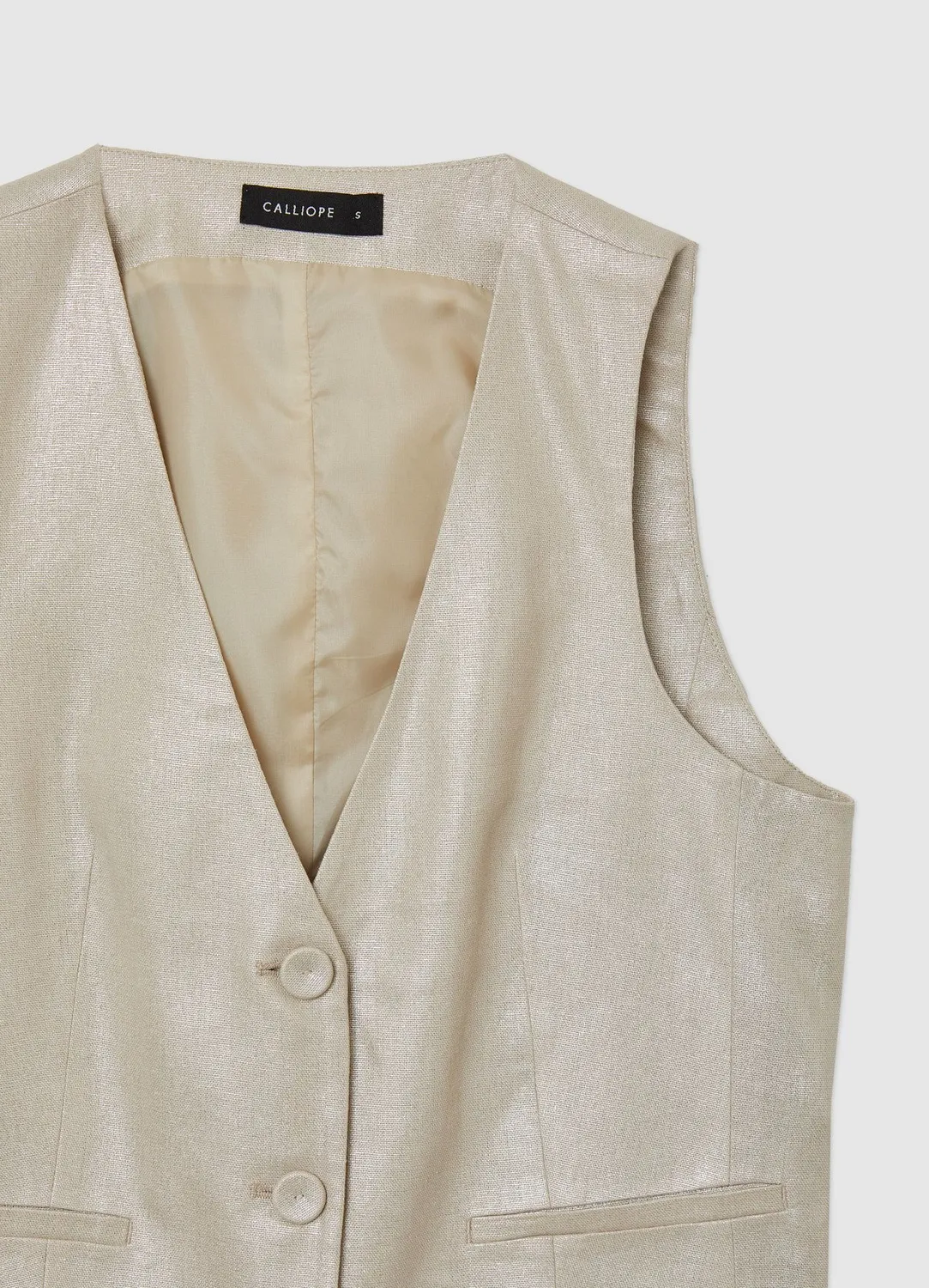 Calliope gilet femme laminé 3 boutons taille S