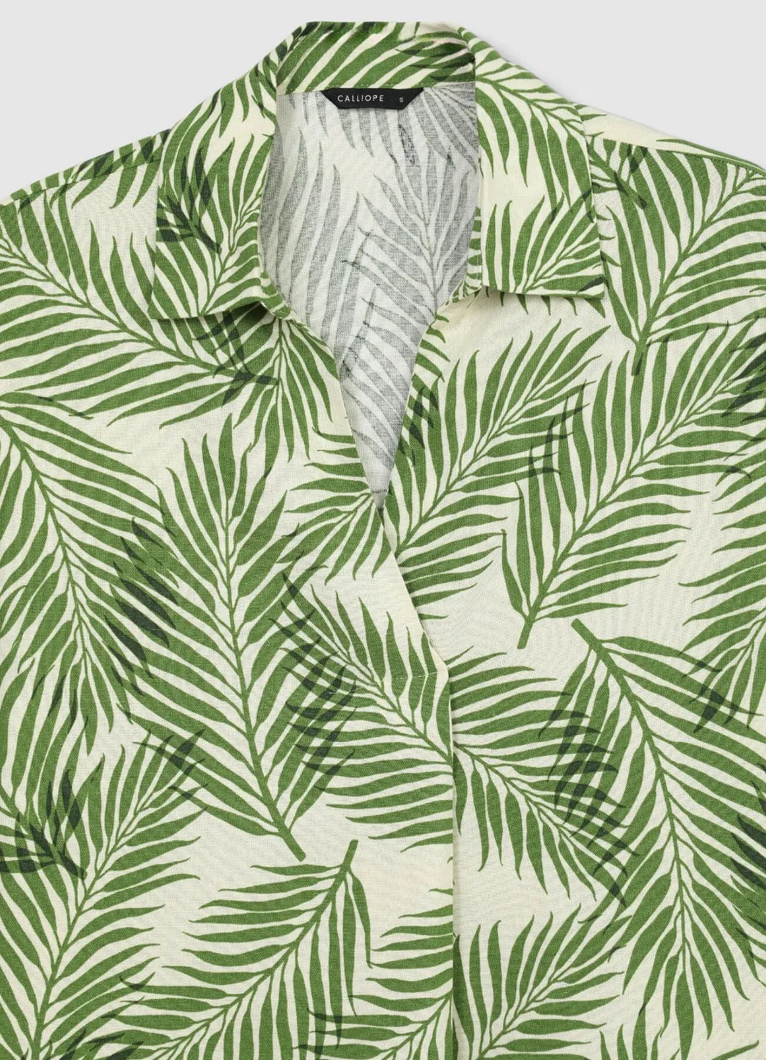 Calliope robe courte femme lin mélangé à motif
