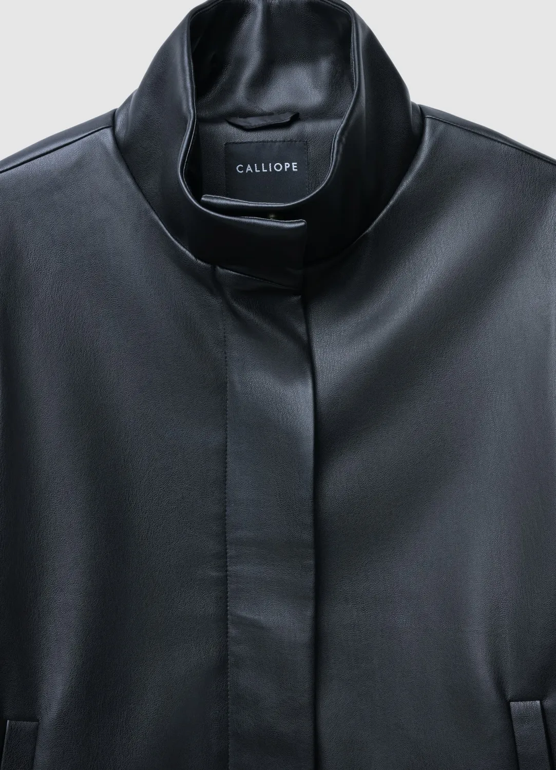 Calliope blouson effet cuir femme col montant