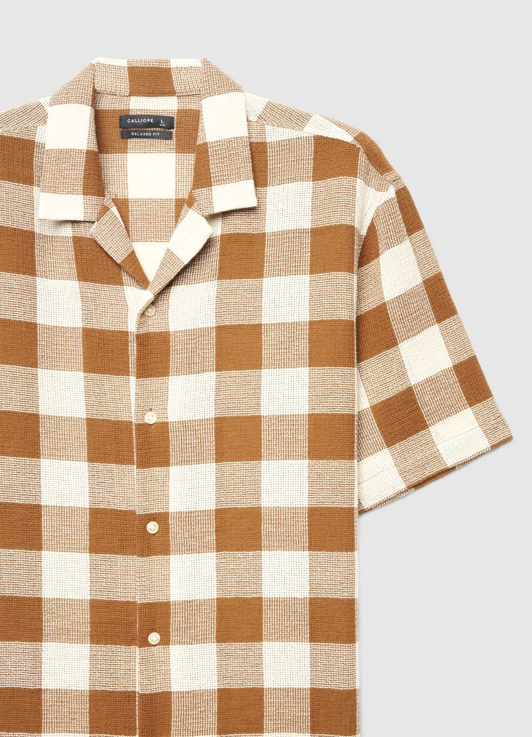 Calliope chemise à carreaux homme manches courtes