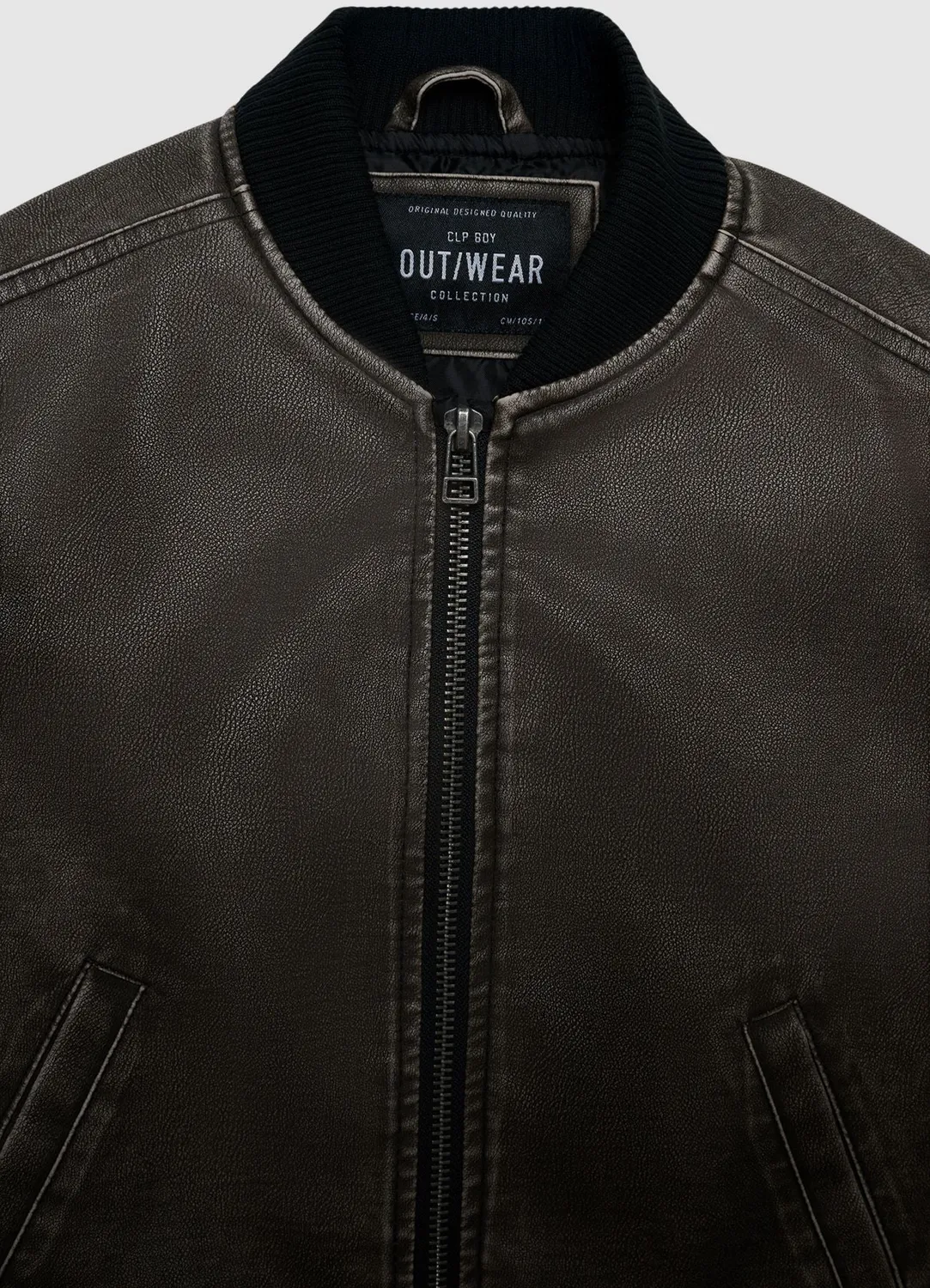 Calliope Biker Similpelle Blouson Garçon à Zip