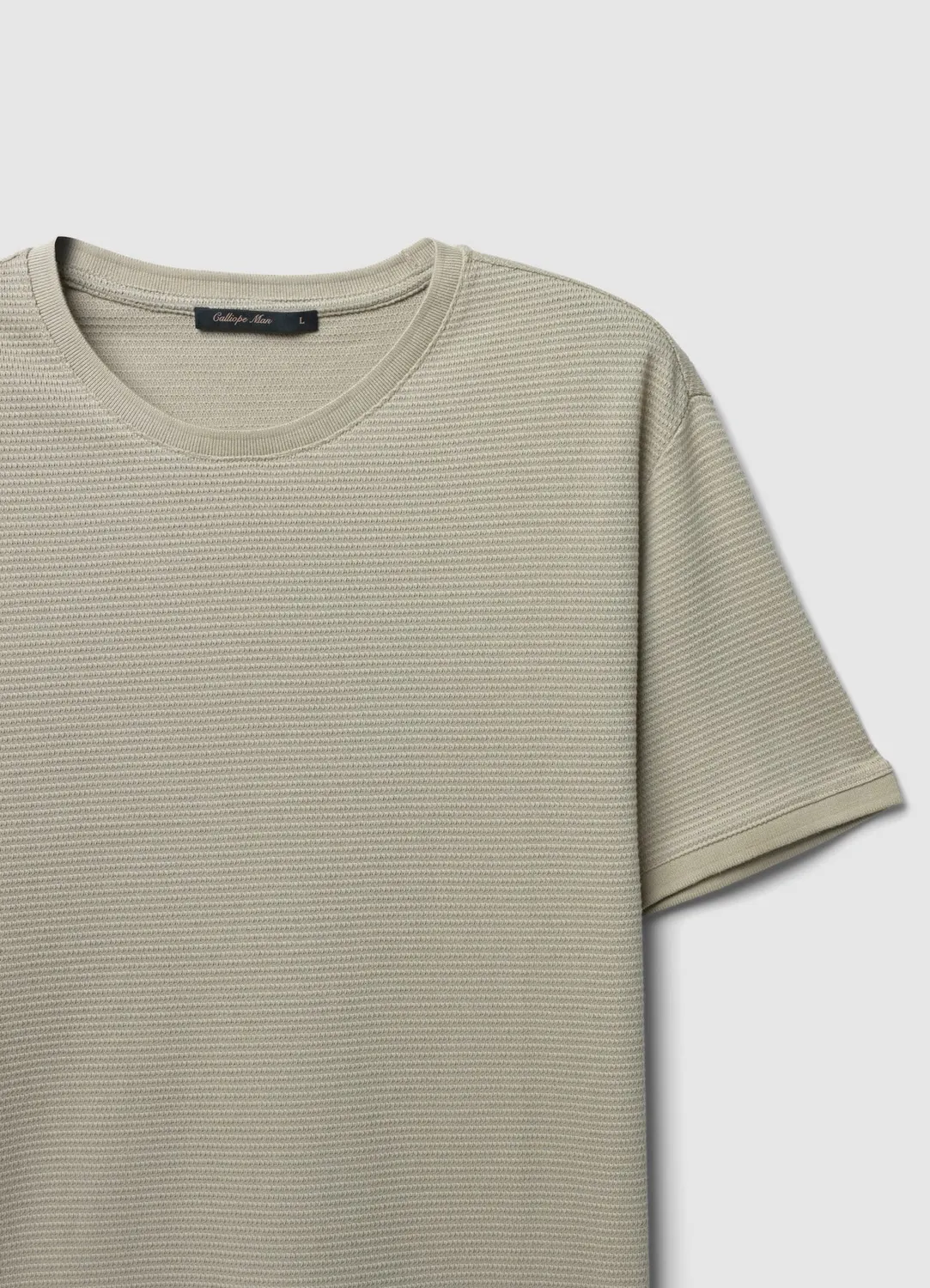 Calliope T-shirt coton opéré homme col rond uni