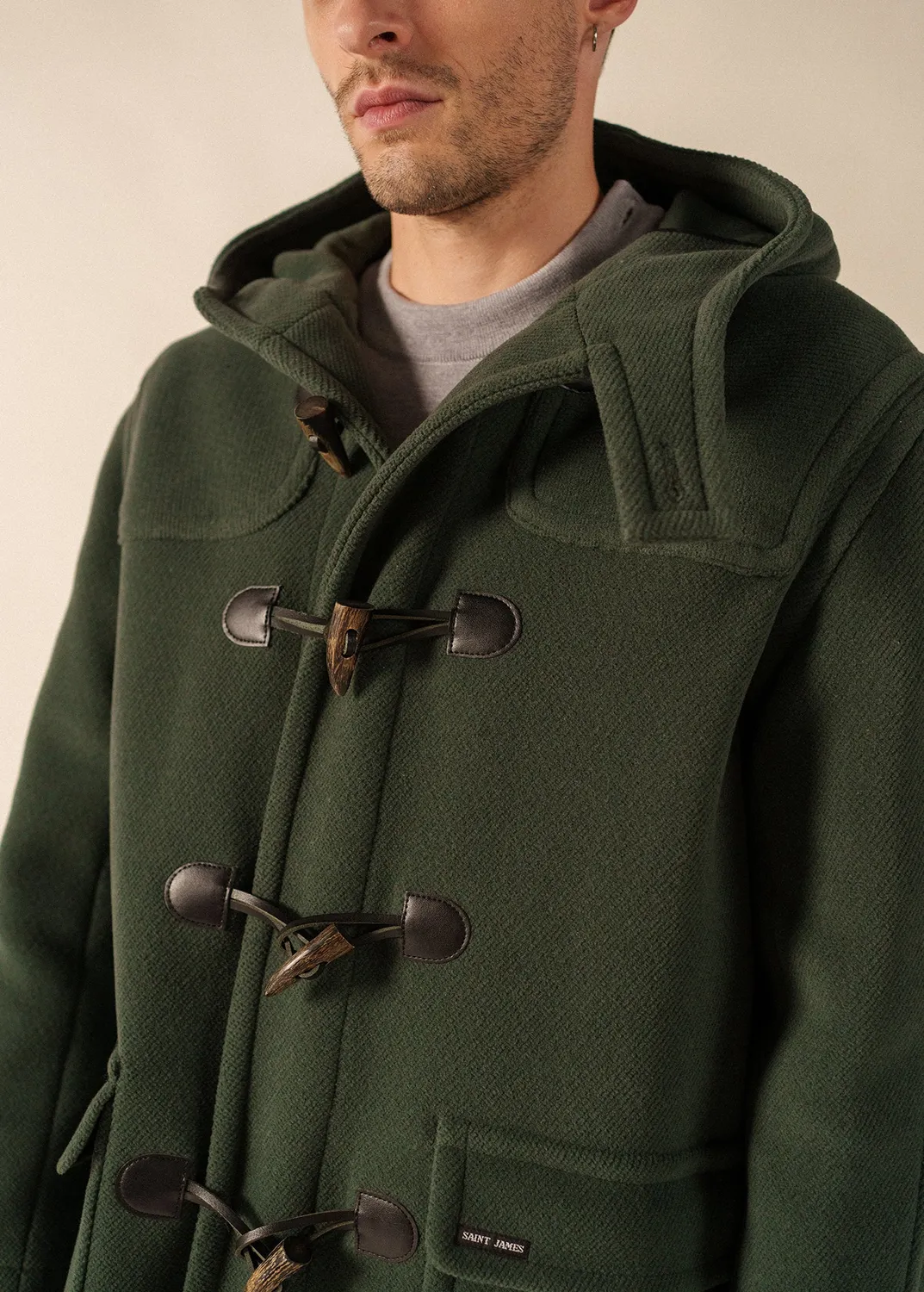 Saint James Saturne duffle-coat végétal laine