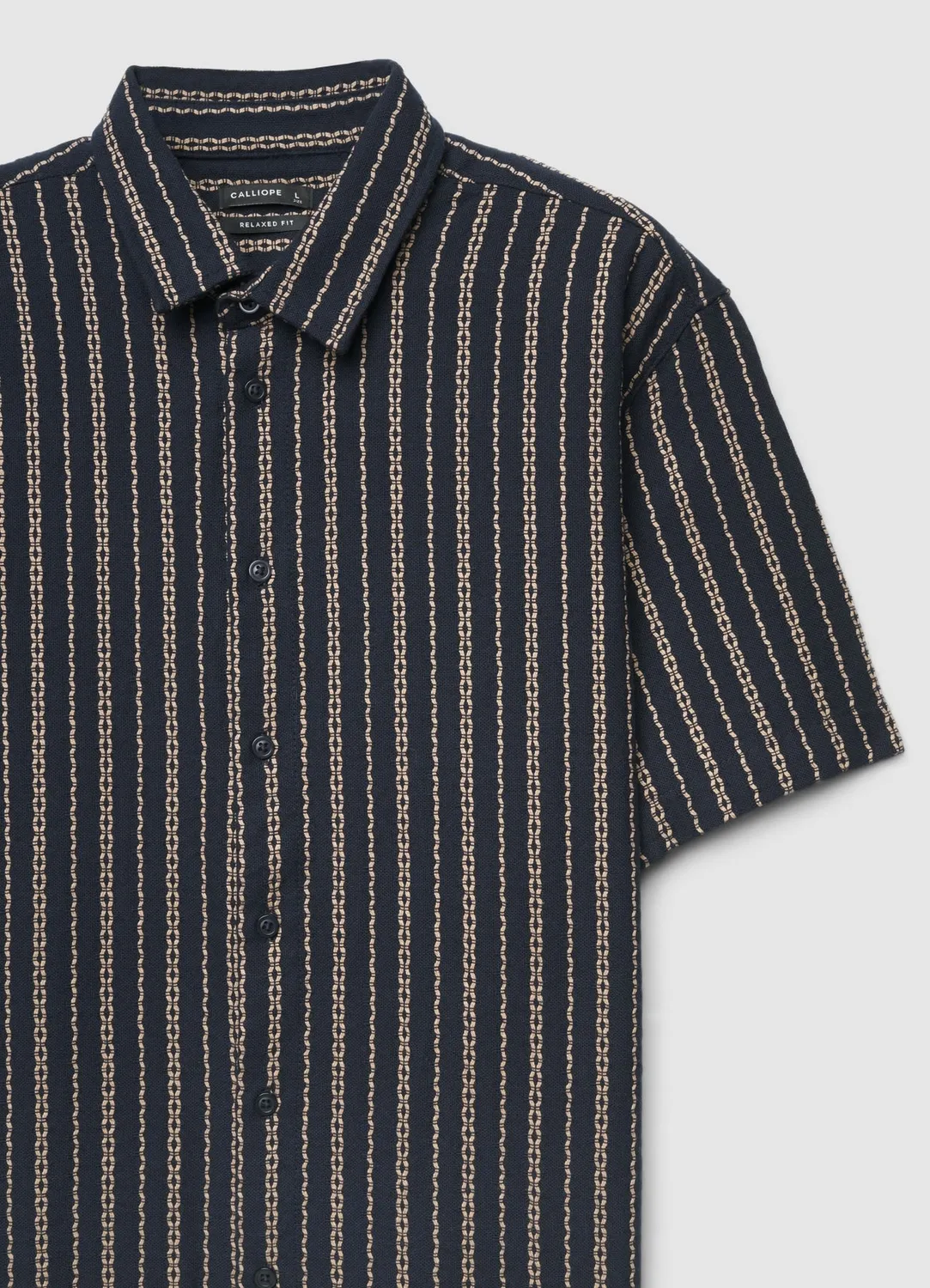 Calliope chemise à rayures homme manches courtes relaxed