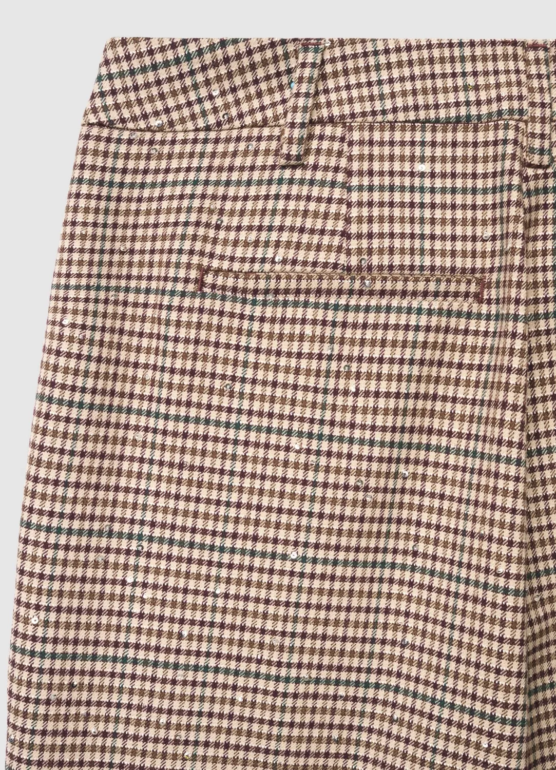 Calliope pantalon palazzo à carreaux S paillettes large