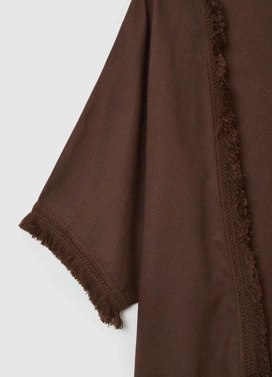 Calliope Kimono frange misto lino femme TU uni