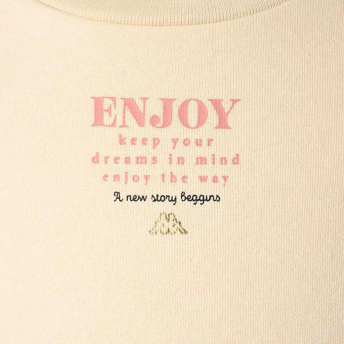 Kappa Biscot sweat fille blanc coton enjoy