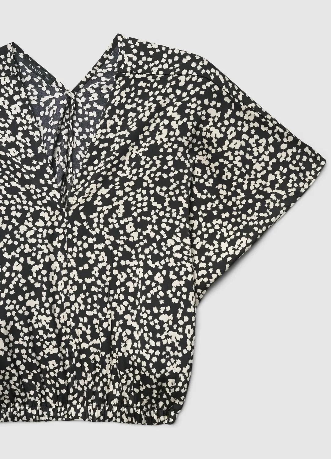 Calliope Blouse crop satinée femme motif manches kimono