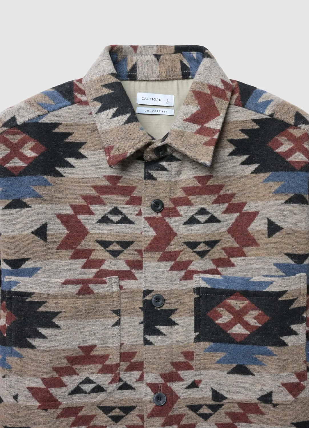 Calliope surchemise homme motif navajo à boutons