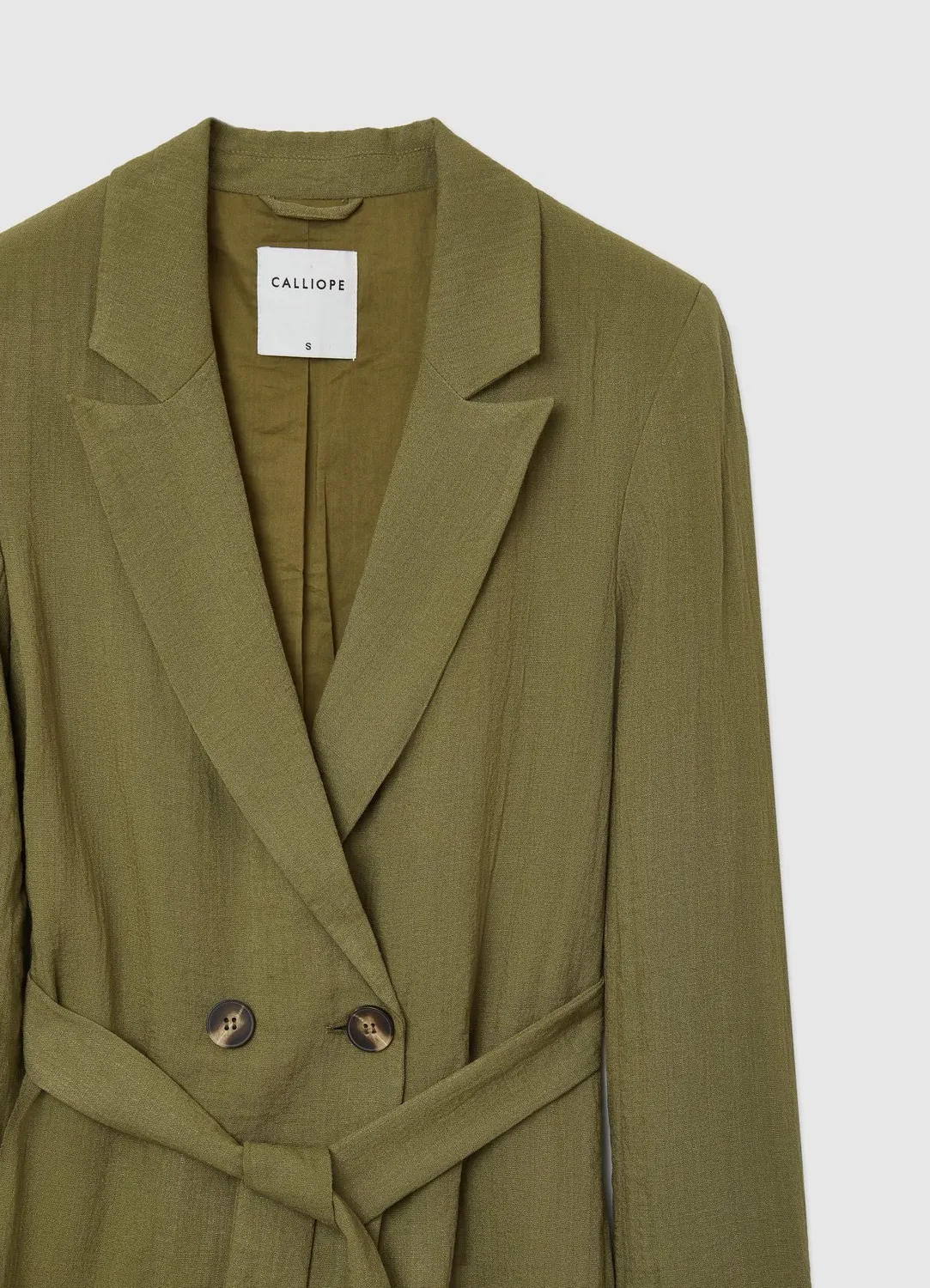 Calliope blazer femme double boutonnage à ceinture