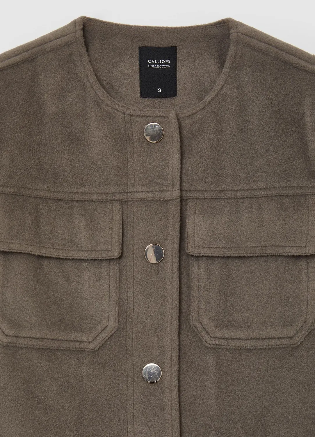 Calliope Boutons or Veste femme courte non doublée
