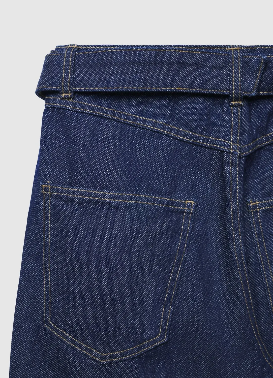 Calliope jean wide leg femme taille haute revers