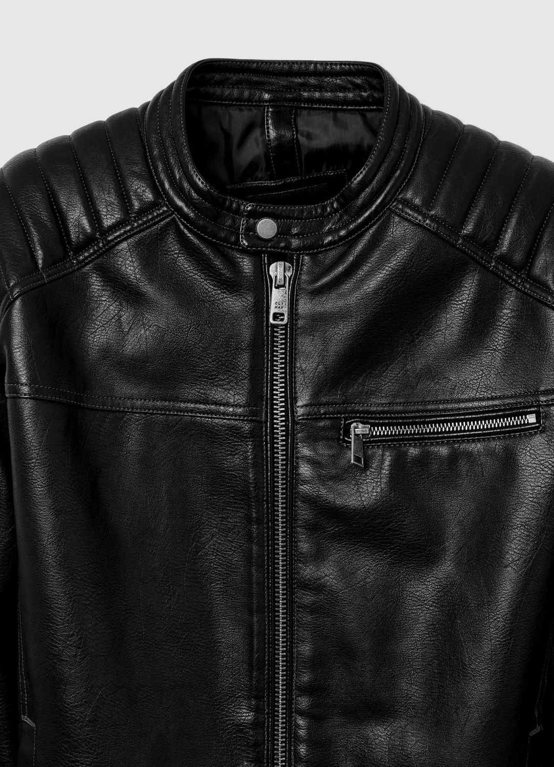 Calliope blouson biker simili-cuir homme col coréen L