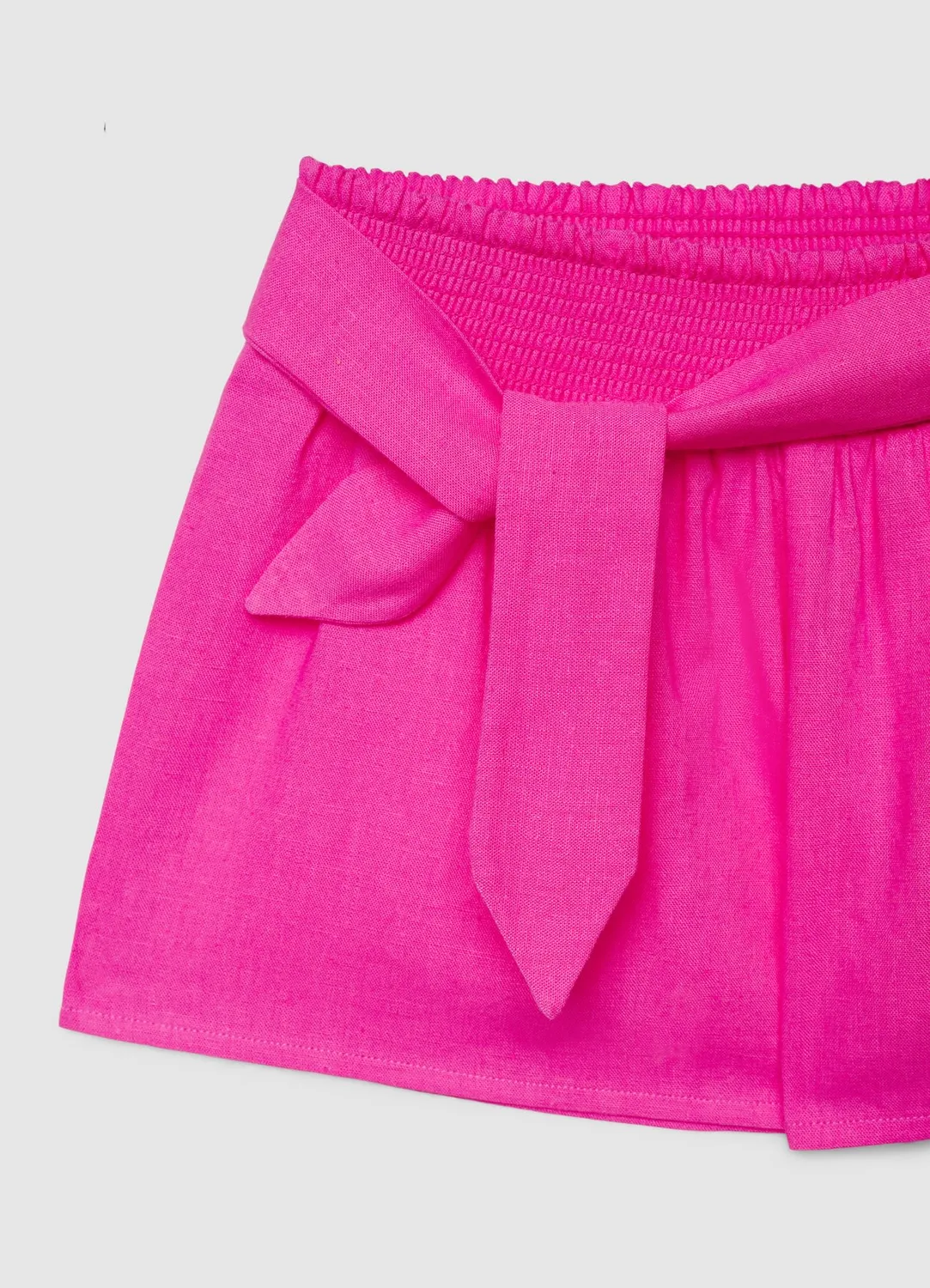 Calliope Short Fille Taille Elastique Nœud Uni